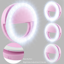 Load image into Gallery viewer, Selfie LED Light Ring Flash Fill Clip Camera For IPhone &amp; Tablet For Samsung
