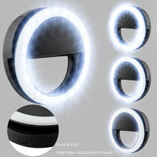 Load image into Gallery viewer, Selfie LED Light Ring Flash Fill Clip Camera For IPhone &amp; Tablet For Samsung