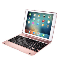 Load image into Gallery viewer, For 2016 Creative iPad  Pro 9.7 Air 2 Clavier Bluetooth Smart Creative iPad Pro 9.7 Air 2 Bluetooth Wireless Keyboard Case ABS Stand (Color: Grey,Silver,Gold,Rose Gold)