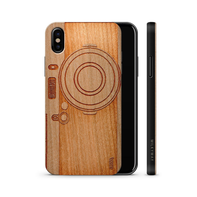 Wooden Phone Case - For iPhone and Samsung   - Camera